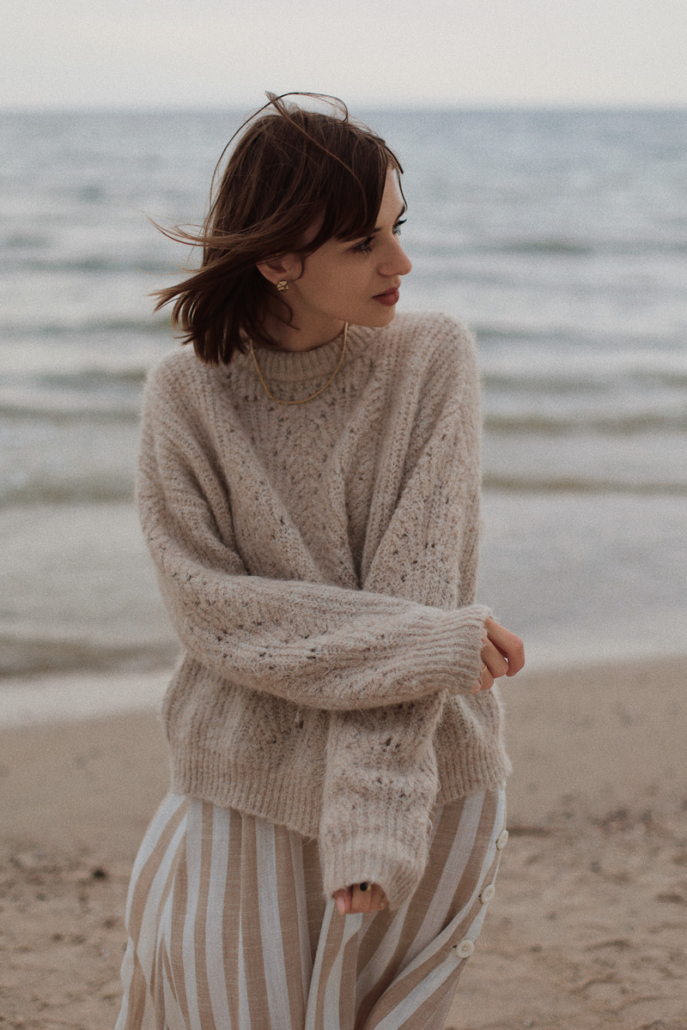 gruby wełniany sweter